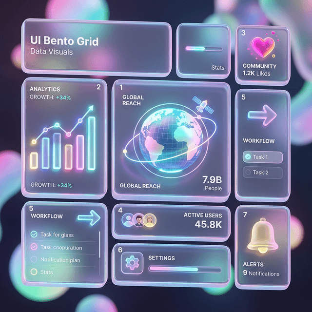 Midjourney Prompt for Bento Grid UI: From Knowing Nothing to Beautiful Results