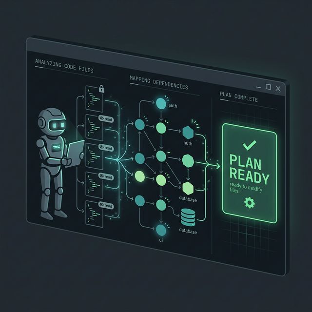 Gemini CLI Plan Mode — AI agent reads code, maps dependencies and creates a plan before modifying any files