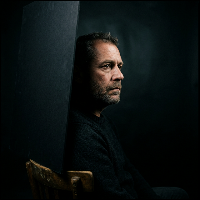 Negative Fill — bright side vs deep controlled shadow side, high contrast ratio for dramatic face dimensionality